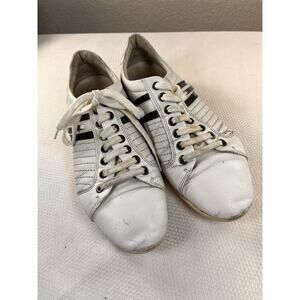 Versace Collection White Low Top‎ Leather Sneakers size 10